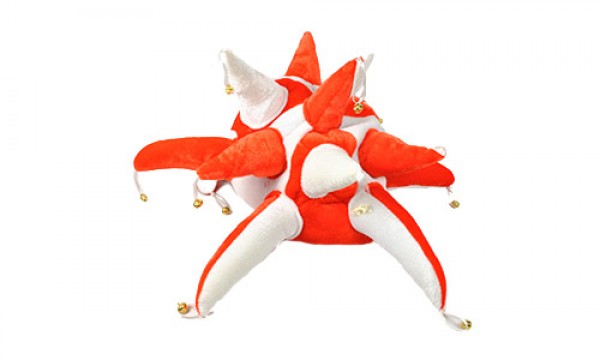 Orange and White Jester Hat